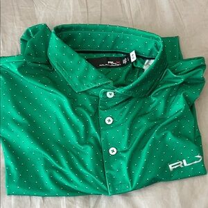 Polo by Ralph Lauren Green Polka Dot Polo Shirt